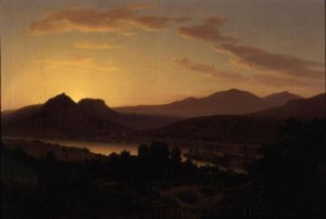 Sunrise, View Of Drachenfels From Rolandseck